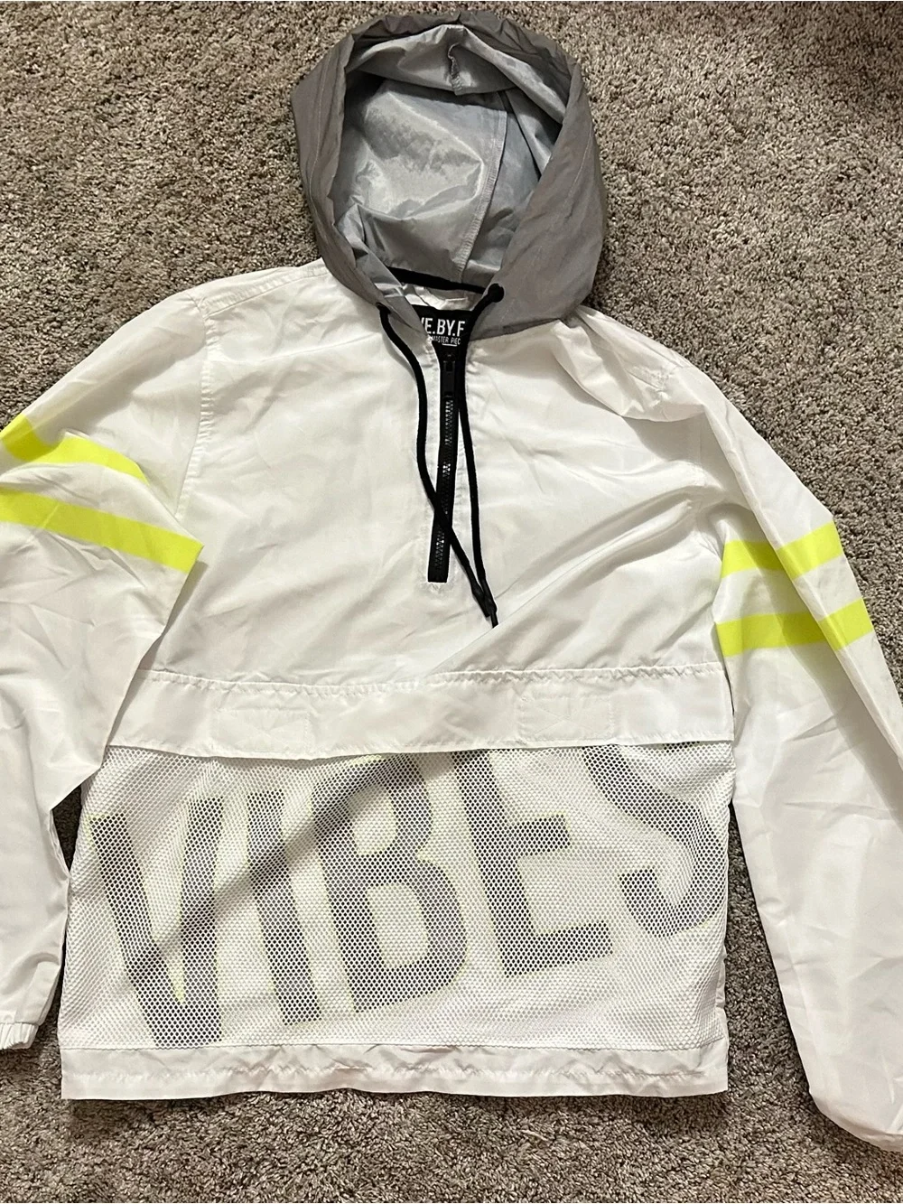 FIVE.BY.FIVE BY MASTER PIECE white windbreaker - Size S